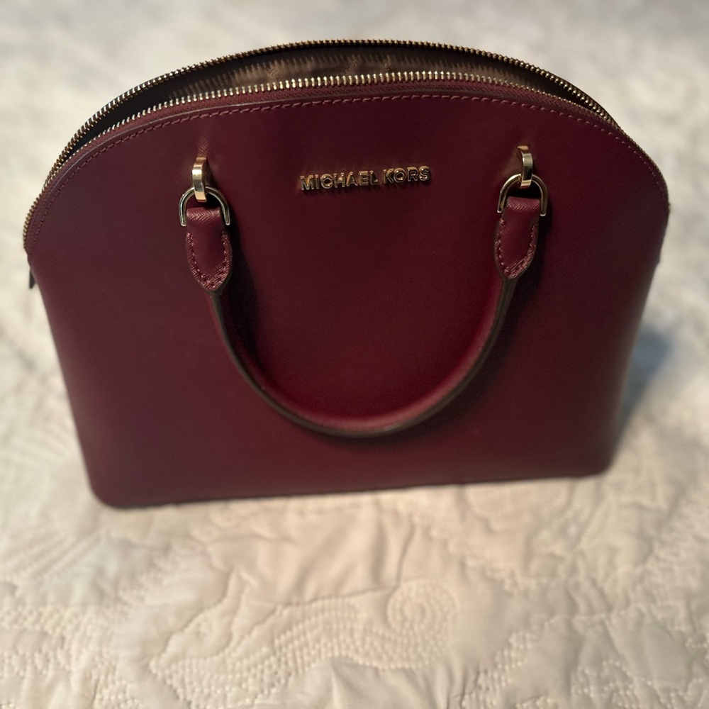 Michael Kors Burgundy Leather Handbag